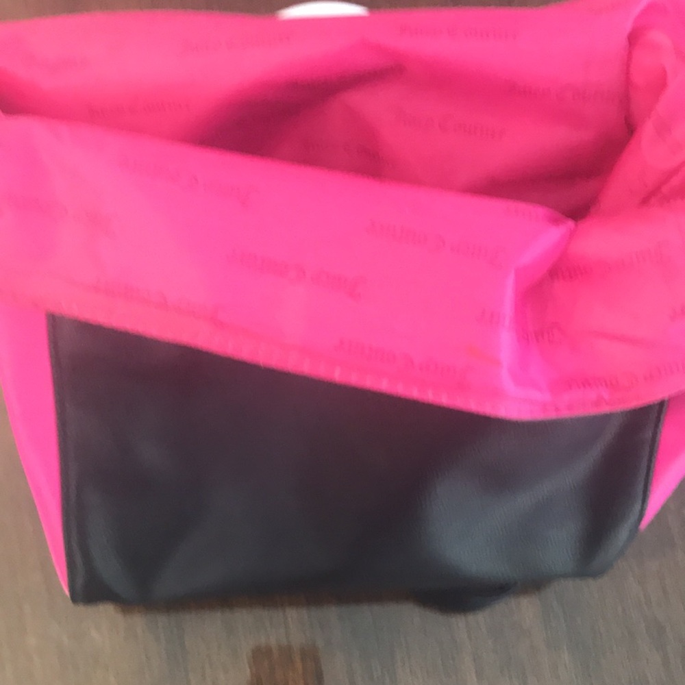 JUICY COUTURE backpack. May b copy. Jet black/Hot pink. Tags n pics. Snap sides - Picture 3 of 10